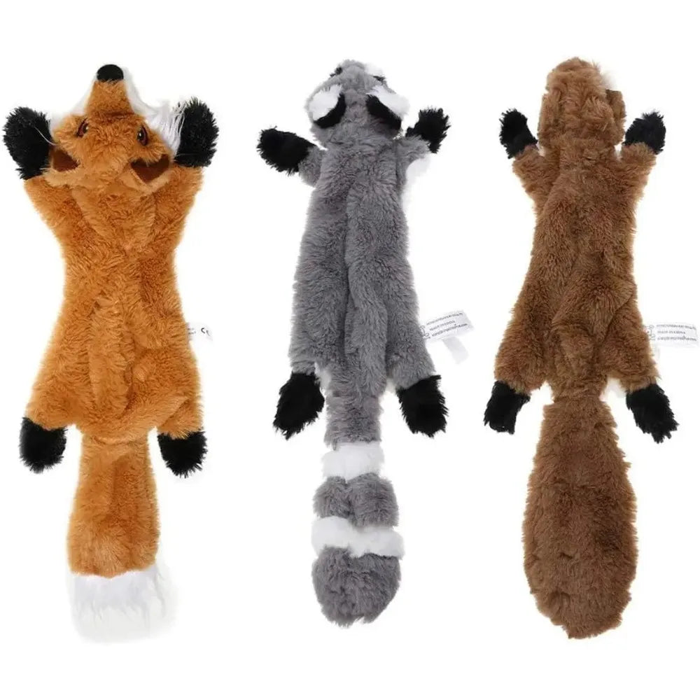 Plush Dog Toys Squirrel Raccoon Fox 18 Inch - MyPetDollar.com