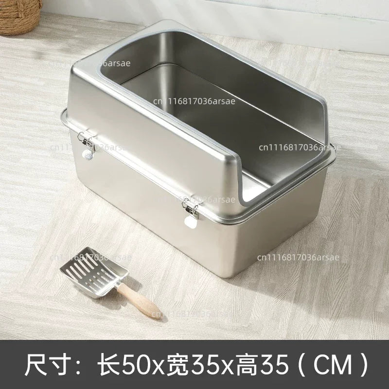 King Size Stainless Steel Cat Litter Box