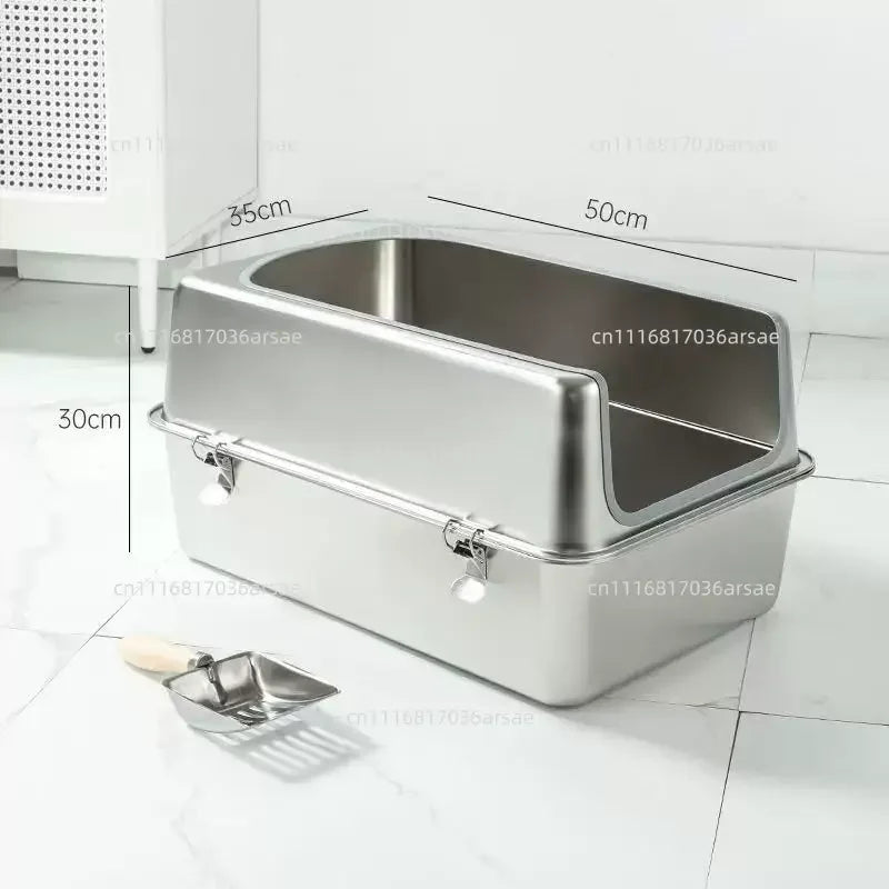 King Size Stainless Steel Cat Litter Box