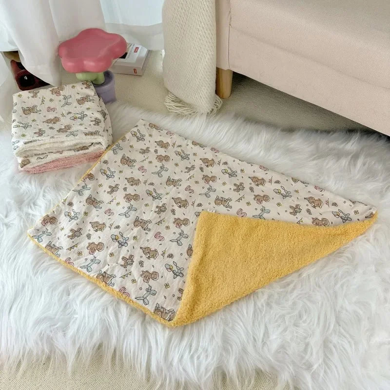 Printed Dog Blanket Warm Soft Pet Throw for - MyPetDollar.com