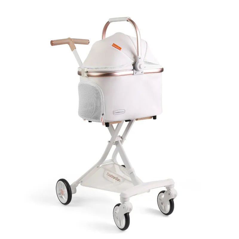 Foldable Detachable Pet Stroller Lightweight Travel Cart – Small Pet Supplies