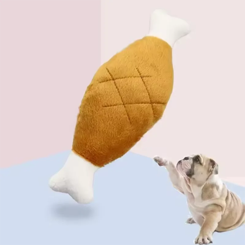 Interactive Plush Squeaky Dog Toy Chicken - MyPetDollar.com