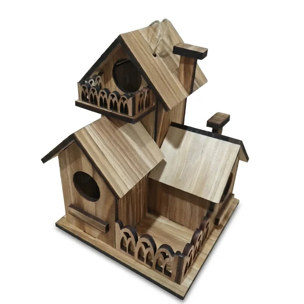 Waterproof Decorative Handmade Wooden Bird Home