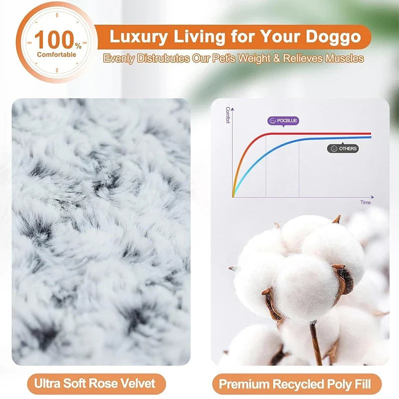 Fluffy Dog Bed Dogs Baskets Medium Small - MyPetDollar.com
