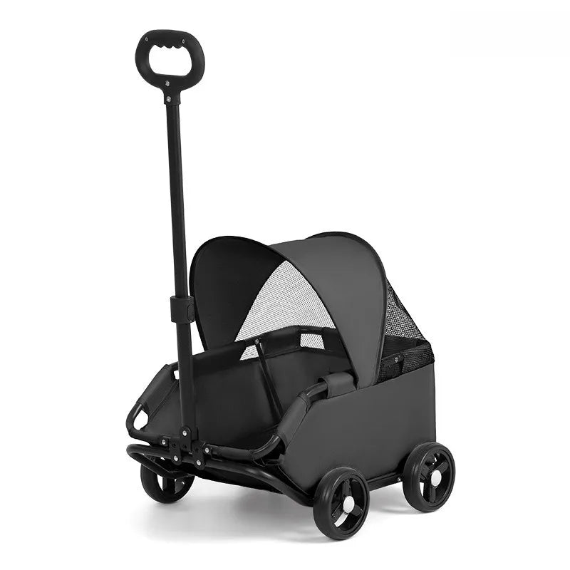 Foldable Portable Pet Stroller Manual Push Pull Small