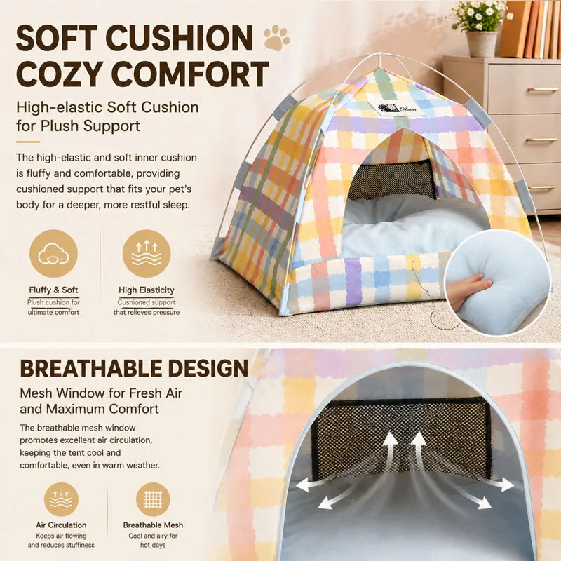 Pet Tent Bed Removable Cat Sofa Basket - MyPetDollar.com