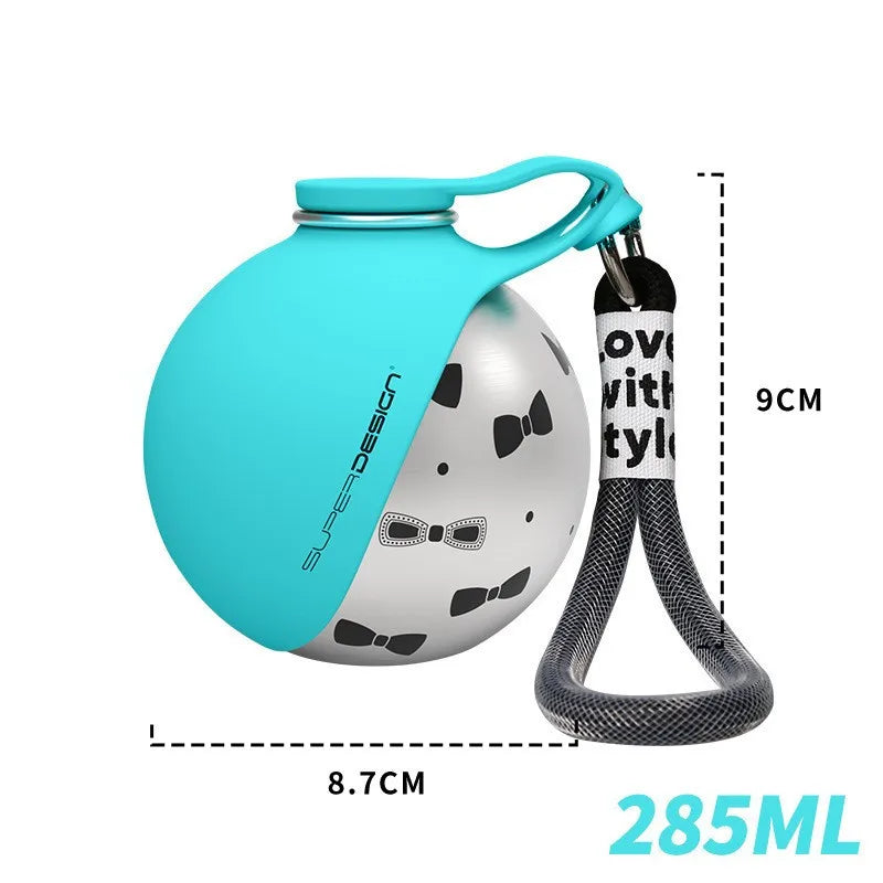 Portable Dog Water Bottle Stainless Steel Travel Cat Dispenser