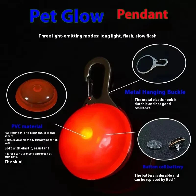 LED Dog Collar Pendant Luminous Leash - MyPetDollar.com