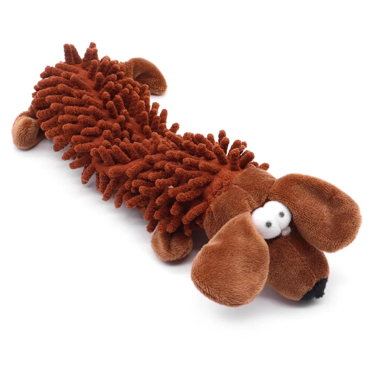 Squeaky Plush Dog Chew Toys Cute Animal Shape Soft Mop Texture – 6 Colors