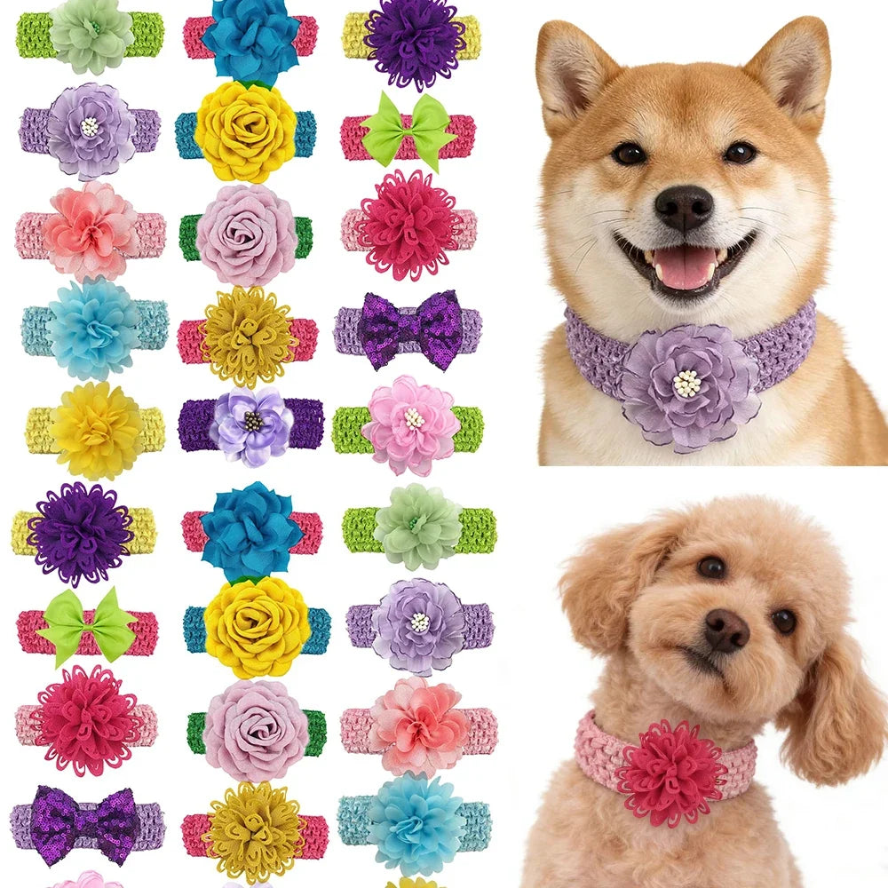 50/30pcs Easter Style Pet Dog Bowtie with - MyPetDollar.com