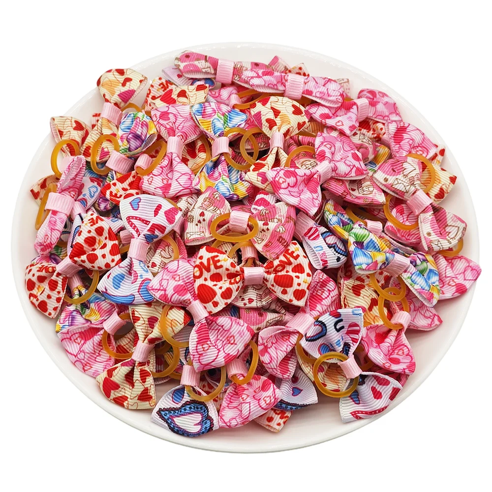 Cute Pet Hair Bows 100% Handmade Elegant Durable Dog
