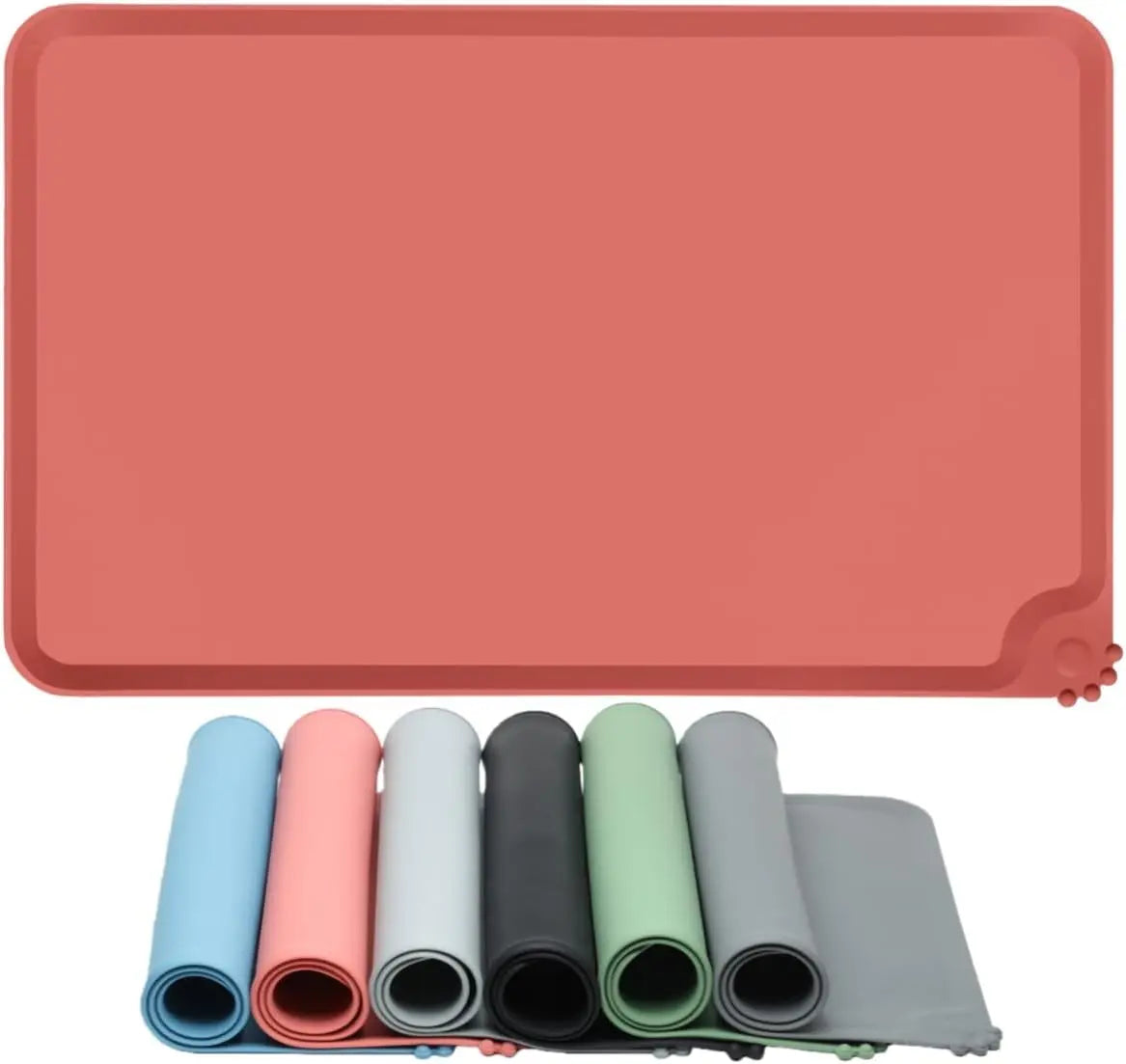 Silicone Dog Dish with Raised Edge Non-slip