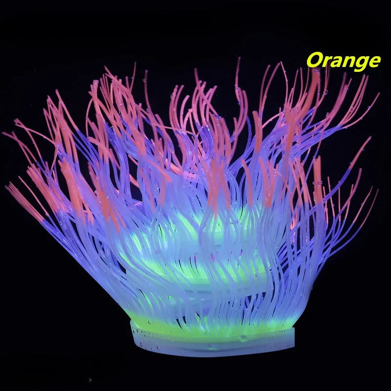 Fluorescent Simulation Silicone Sea Anemone Aquarium Fish Tank – 6 Colors