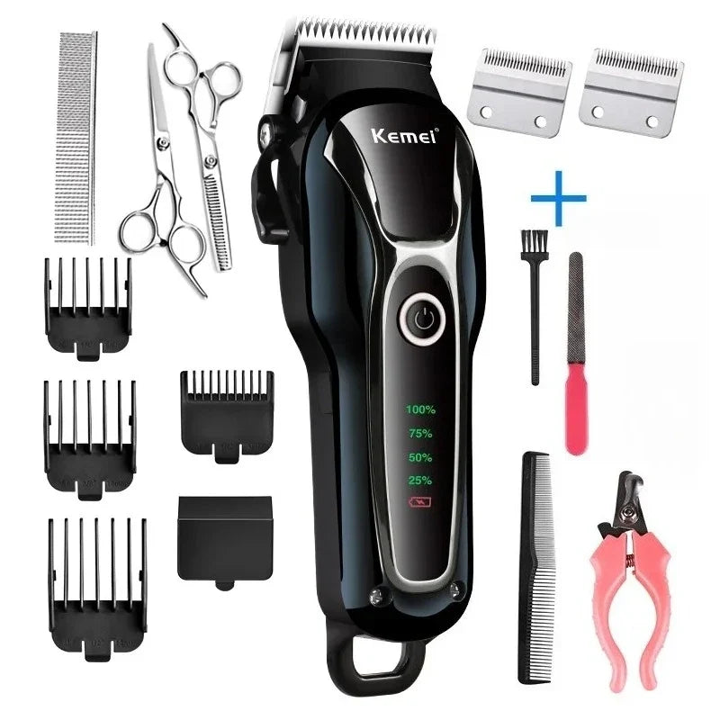 Kemei Rechargeable Professional Dog Hair Trimmer – 5 Colors