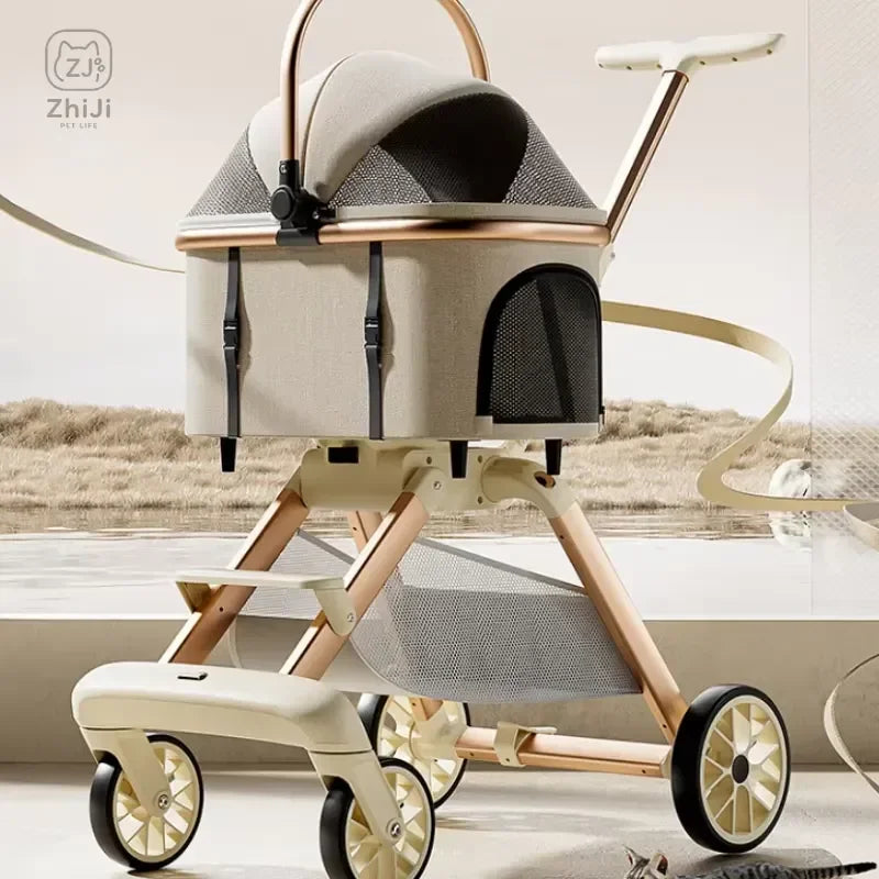 Foldable Pet Stroller for Cats and Dogs - MyPetDollar.com