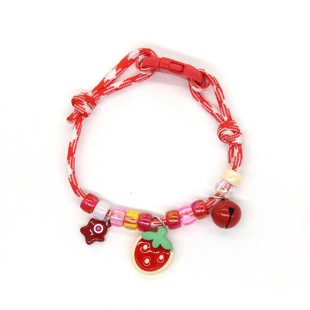 Cute Colorful Pet Necklace Braided Adjustable Cat Puppy Collar