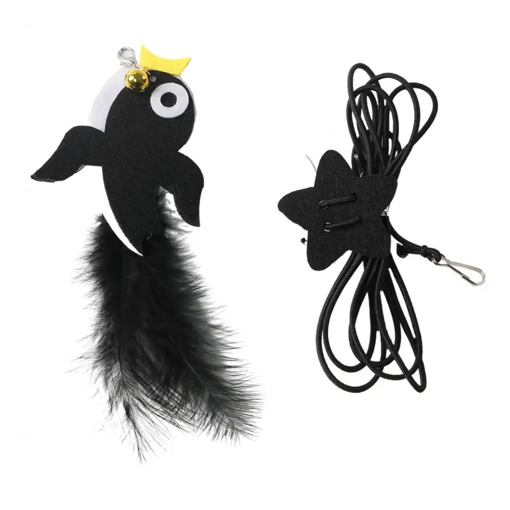 Self-play Cat Plaything Swinging with Elastic Rope