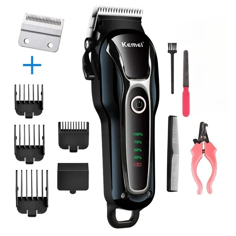 Kemei Rechargeable Professional Dog Hair Trimmer – 5 Colors