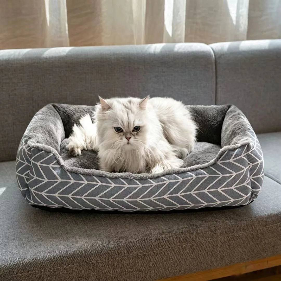 Pet Mattress Gray Soft Dog Bed Warm Sleeping - MyPetDollar.com