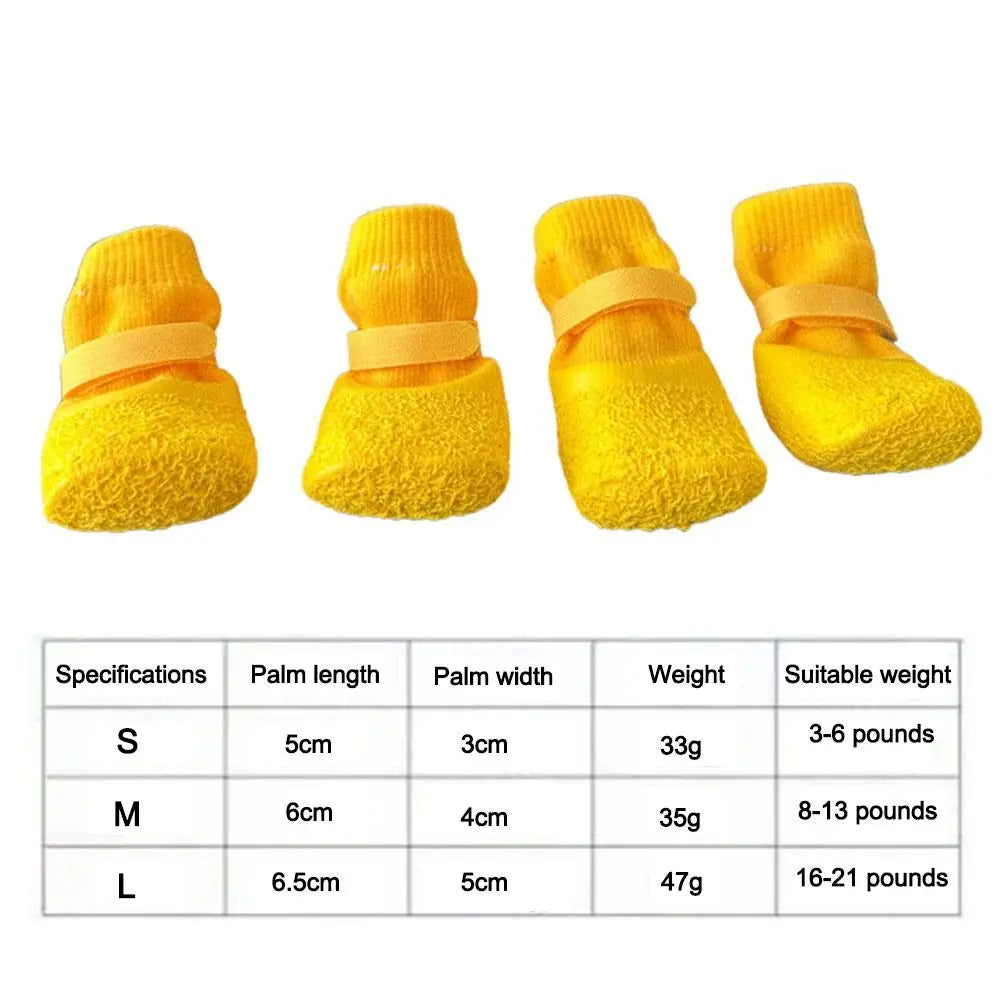 4Pcs/Set Portable Anti-slip Dog Shoes - MyPetDollar.com