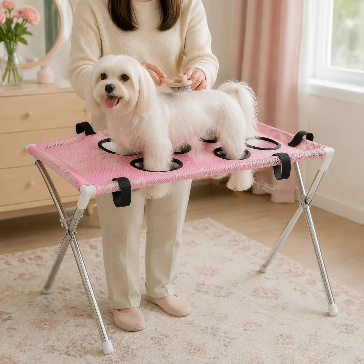 Portable Foldable Pet Grooming Stand - MyPetDollar.com
