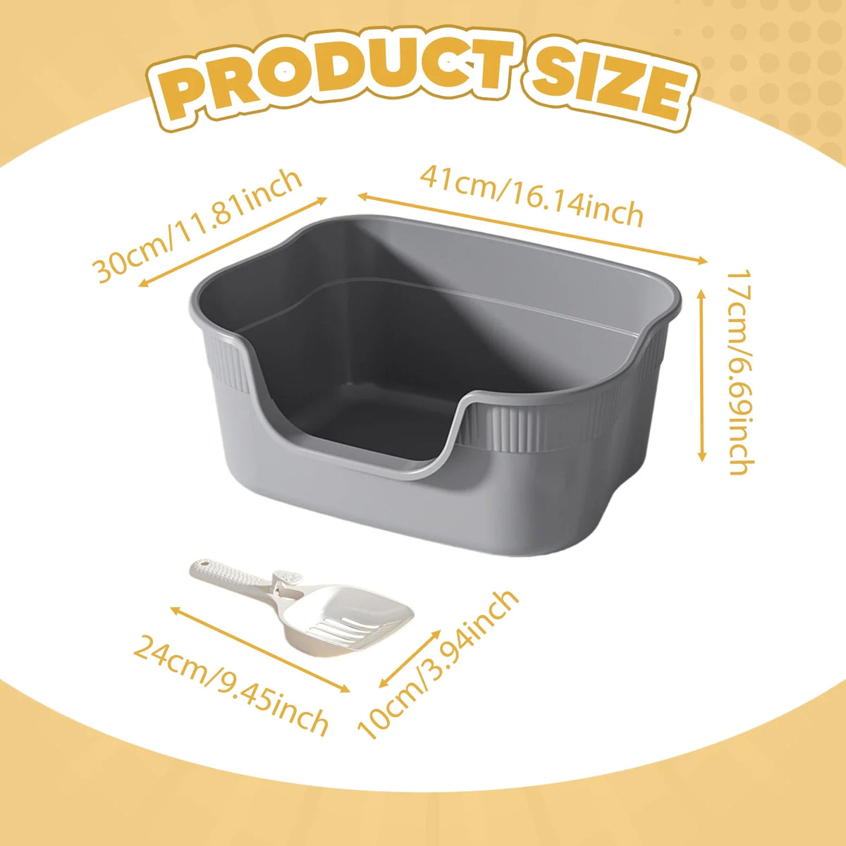 Semi Enclosed Cat Litter Box Anti Splashing Toilet Sand
