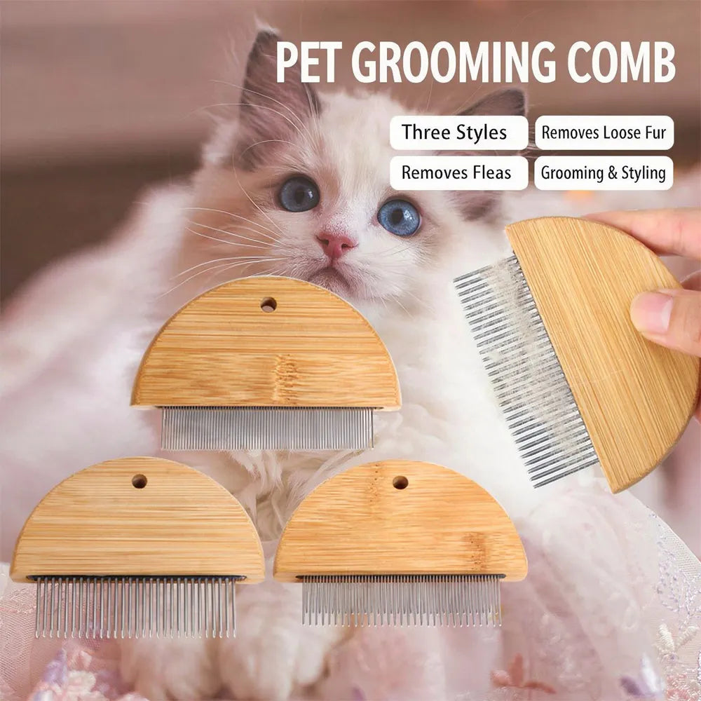 Solid Wood Pet Comb Flea Removal Comb - MyPetDollar.com