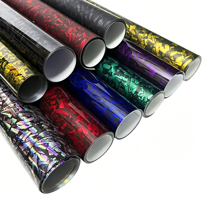 PET Forged Carbon Fiber Vinyl Wrap Film Self Adhesive Car (7 sizes)