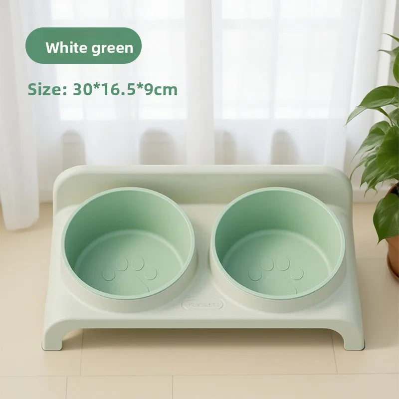 Adjustable Height Pet Double Bowl Feeder for Dogs & Cats