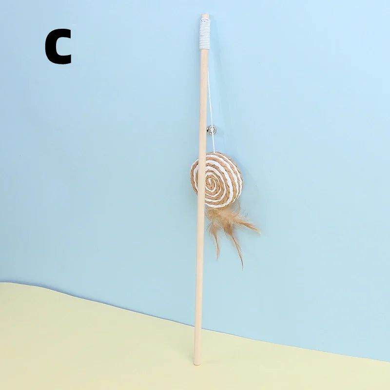 New Mouse Wooden Teasing Cat Rod Cat Toy Pet - MyPetDollar.com