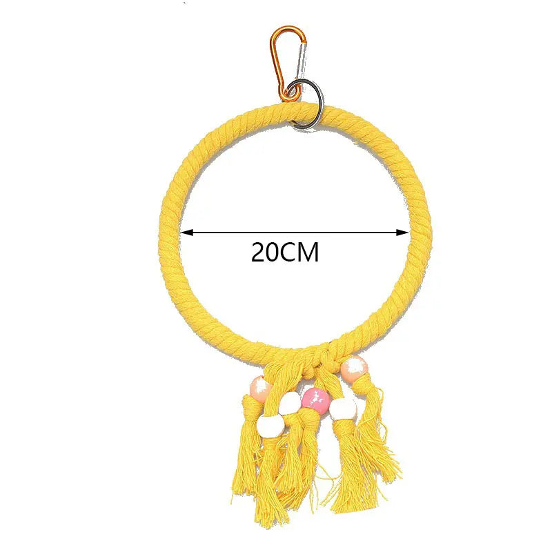 Parrot Cage Swing Toy Round Triangular Iron - MyPetDollar.com