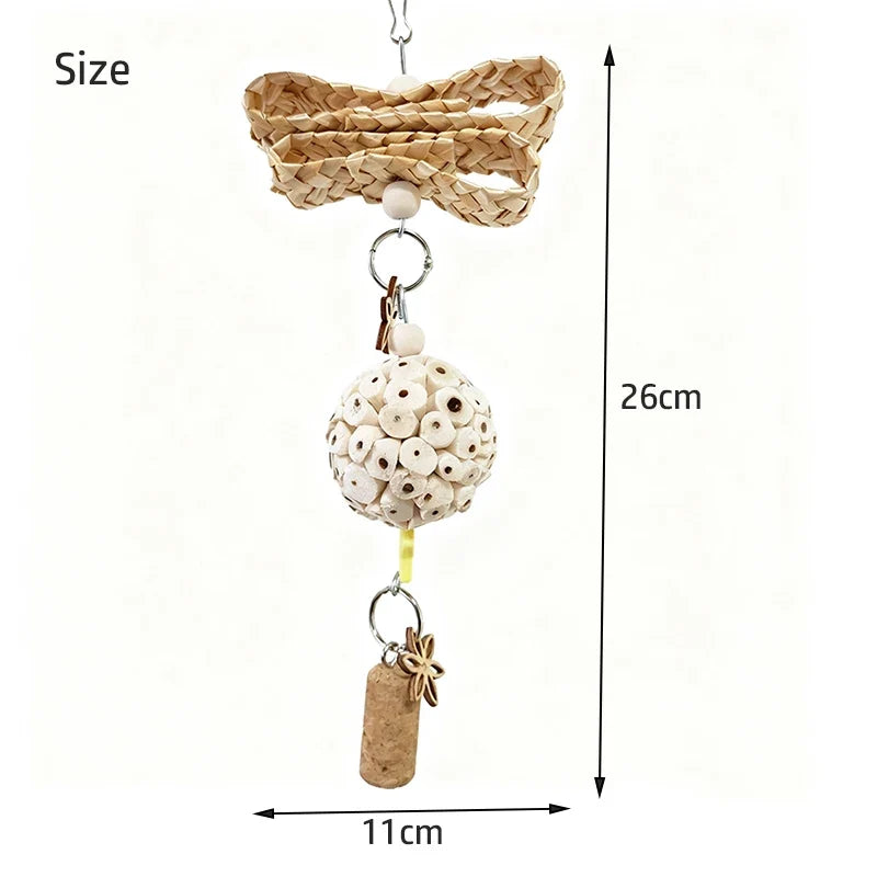 Funny Parrot Tongcao Ball Bird Chewing Toy – 3 Colors