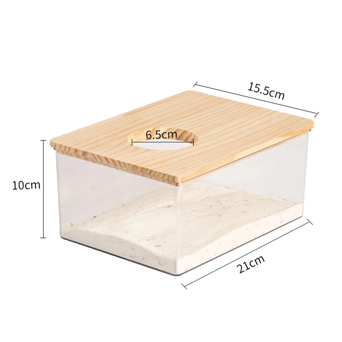 Hamster Bathroom House Clear Sand Box – 3 Colors