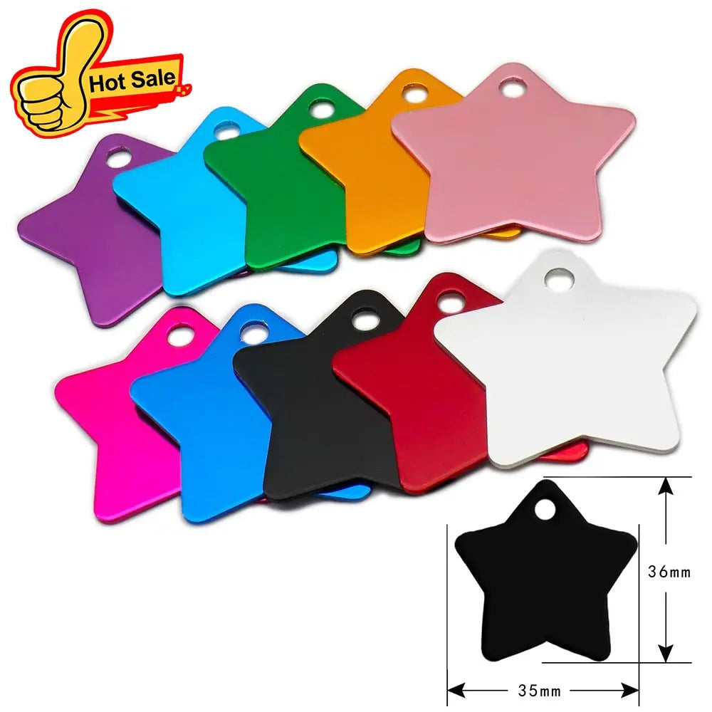 Random Mix 100pcs Aluminum Blank ID Tag - MyPetDollar.com