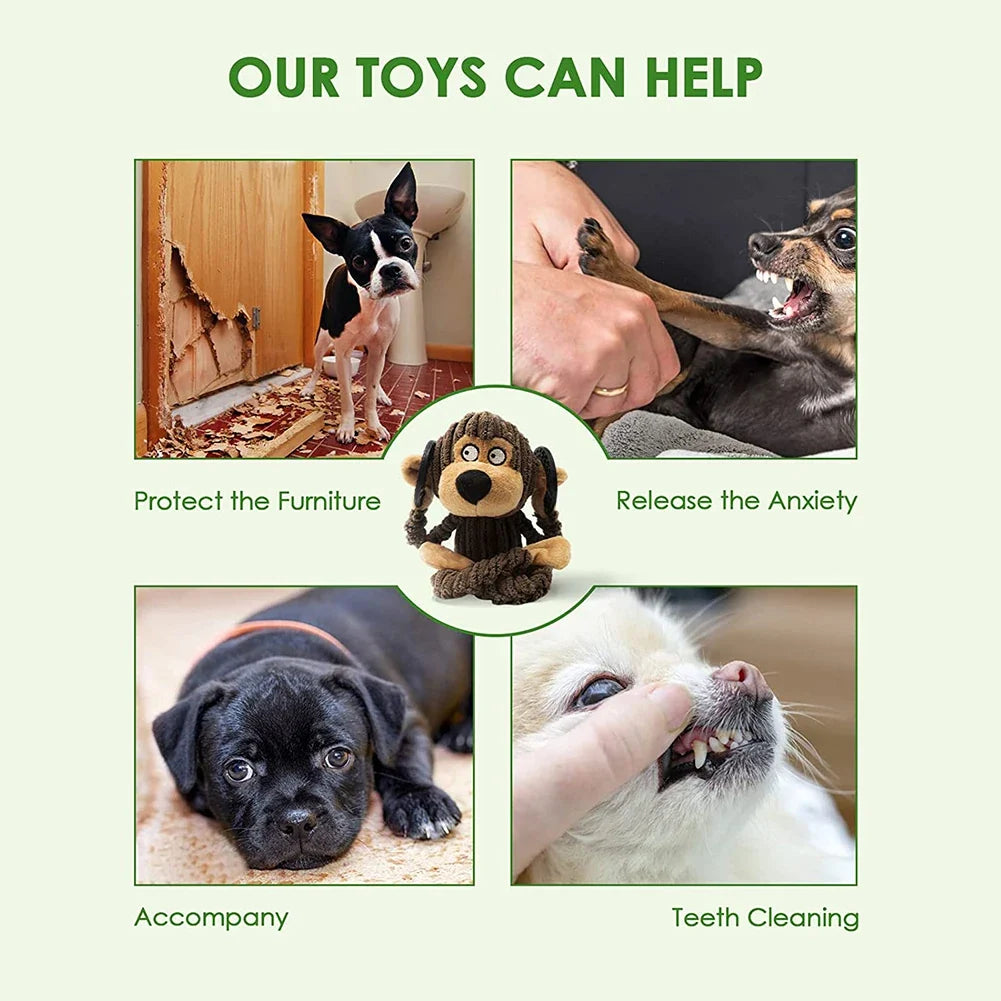 Squeaky Puppy Toys Plush Puppy Chew Toys for - MyPetDollar.com