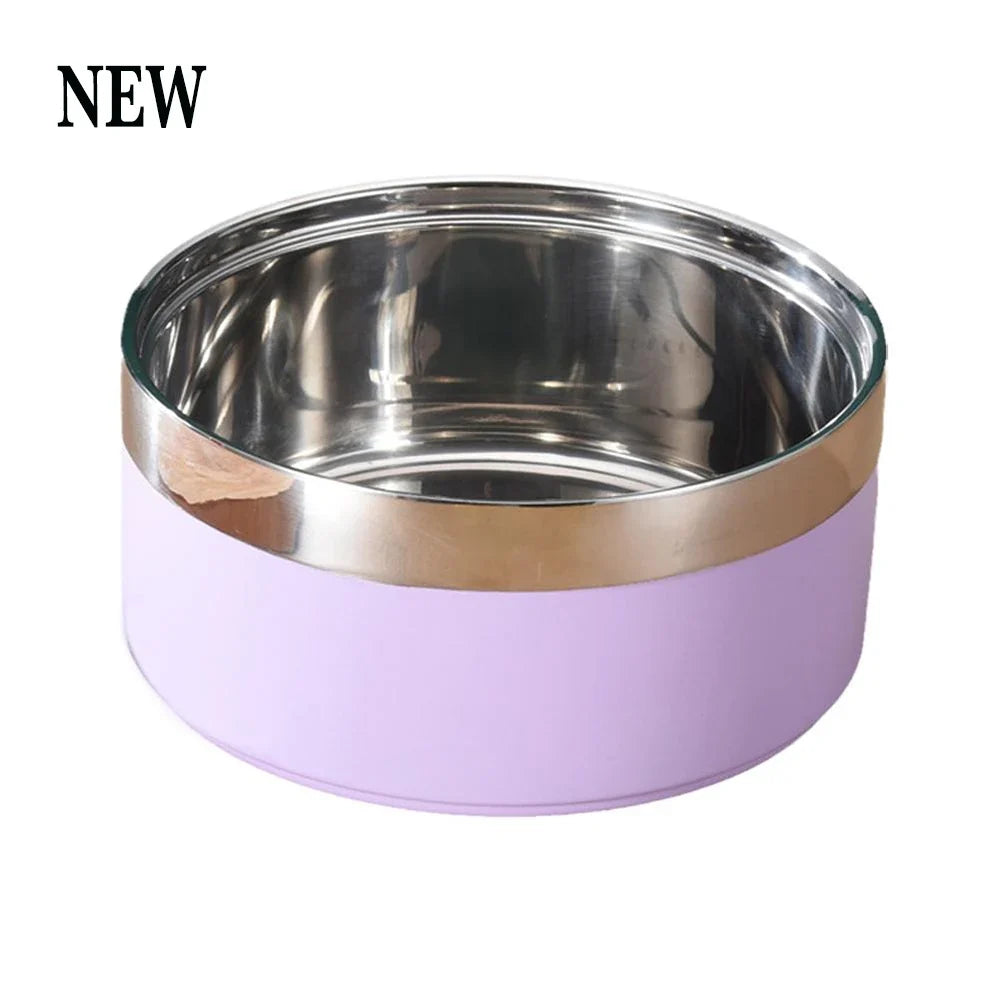 Custom Stainless Steel Dog Cat Bowl Double - MyPetDollar.com