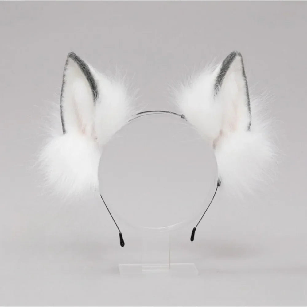 Plush Funny Lolita Cat Ears Headband Animals Hair Hoop Wolf Dog
