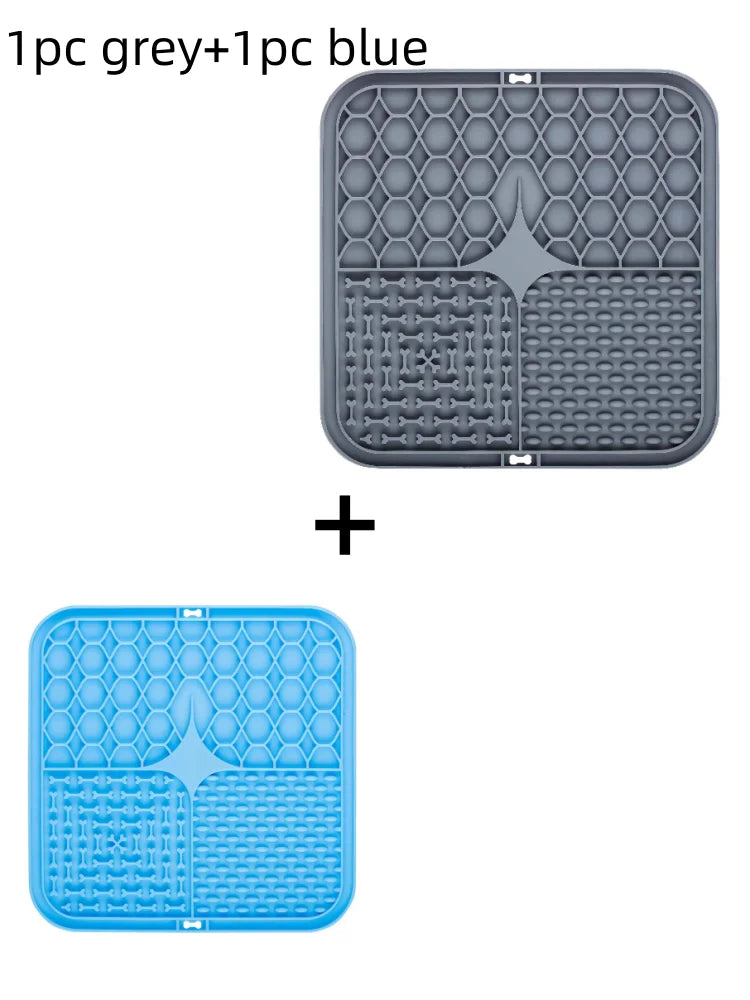 Pet Lick Silicone Mat for Dogs Slow Food Plate Bathing