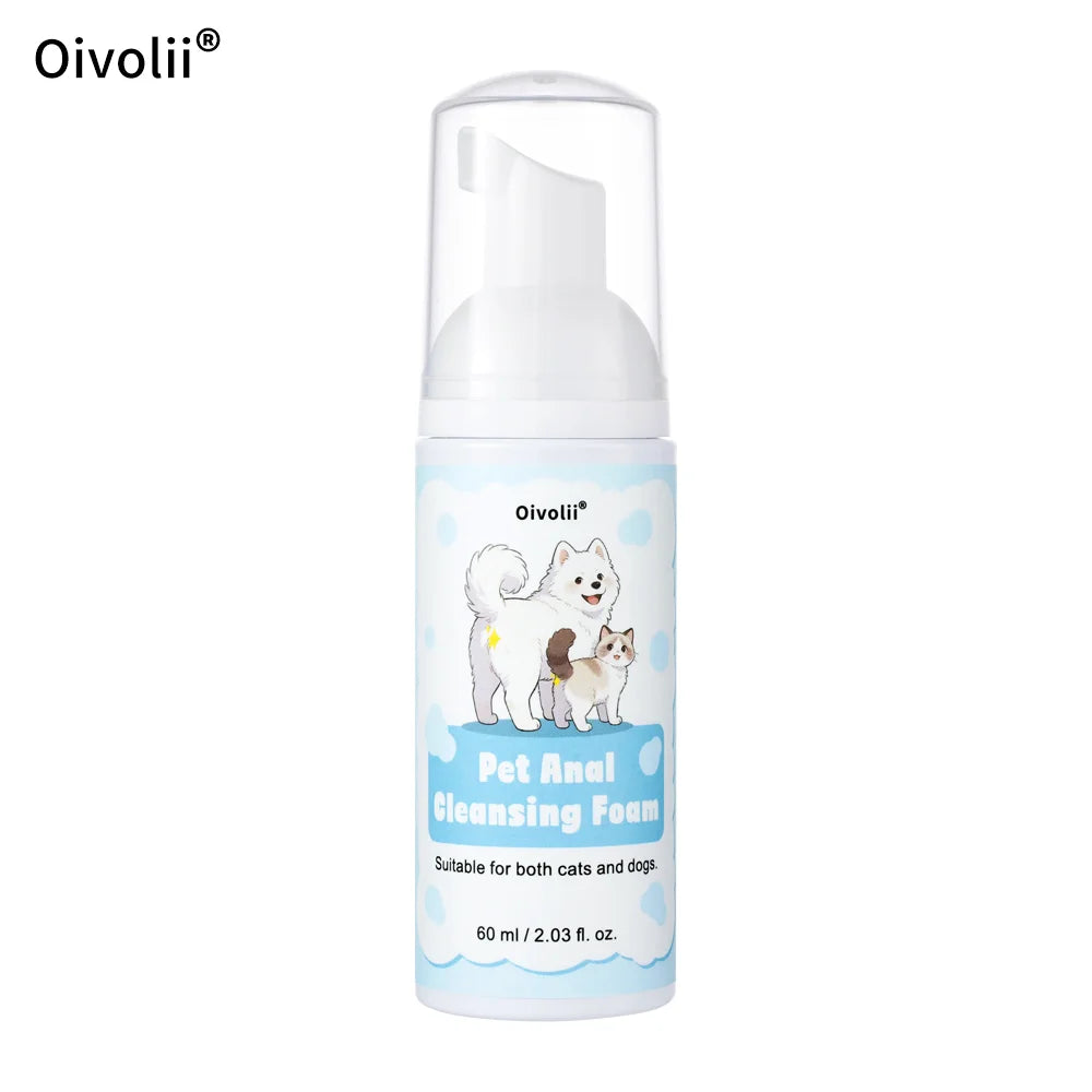 Pet Anal Gland Cleansing Mousse for Dogs & Cats Waterless – 2 Colors