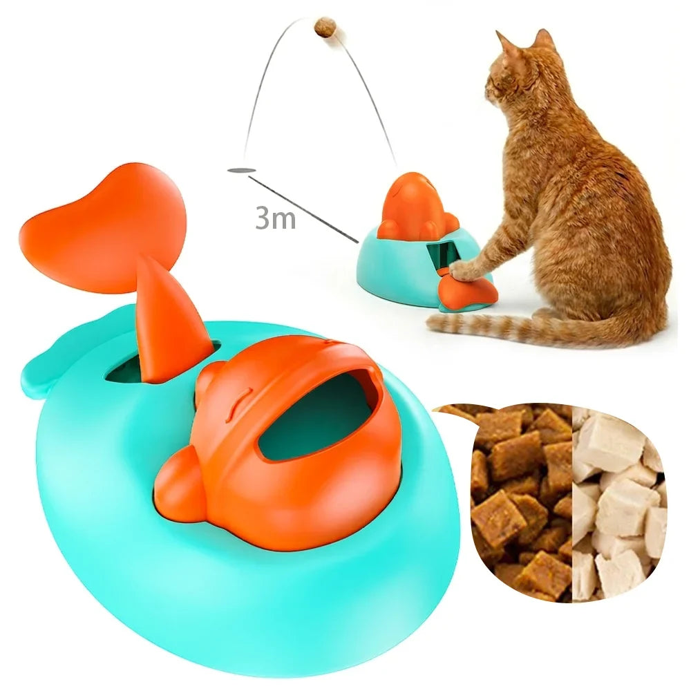 Interactive Cat Treat Launcher Toy Whale - MyPetDollar.com