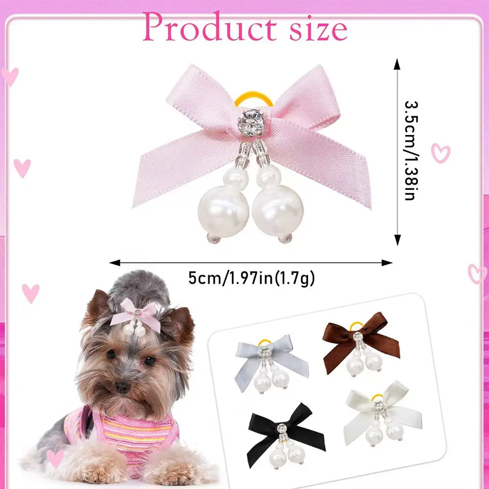 5/10PCS New Diamonds Puppy Bows Pet Dog Bows - MyPetDollar.com
