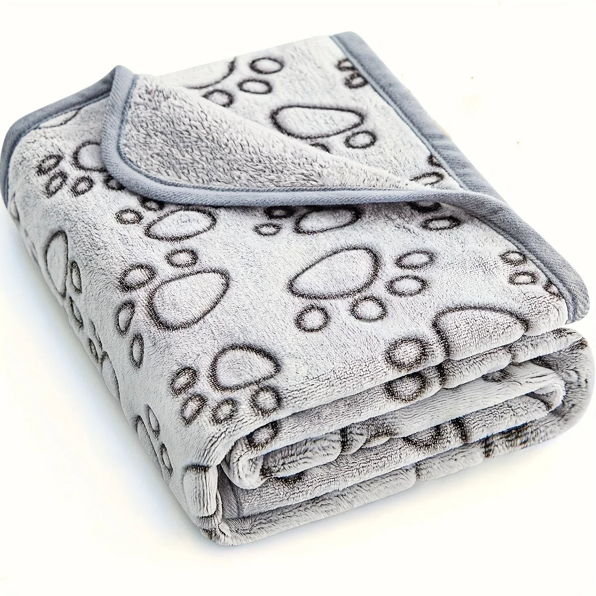 Soft Fluffy Pet Blanket Cute Cartoon Print Warm Comfortable – Dog Beds & Mats