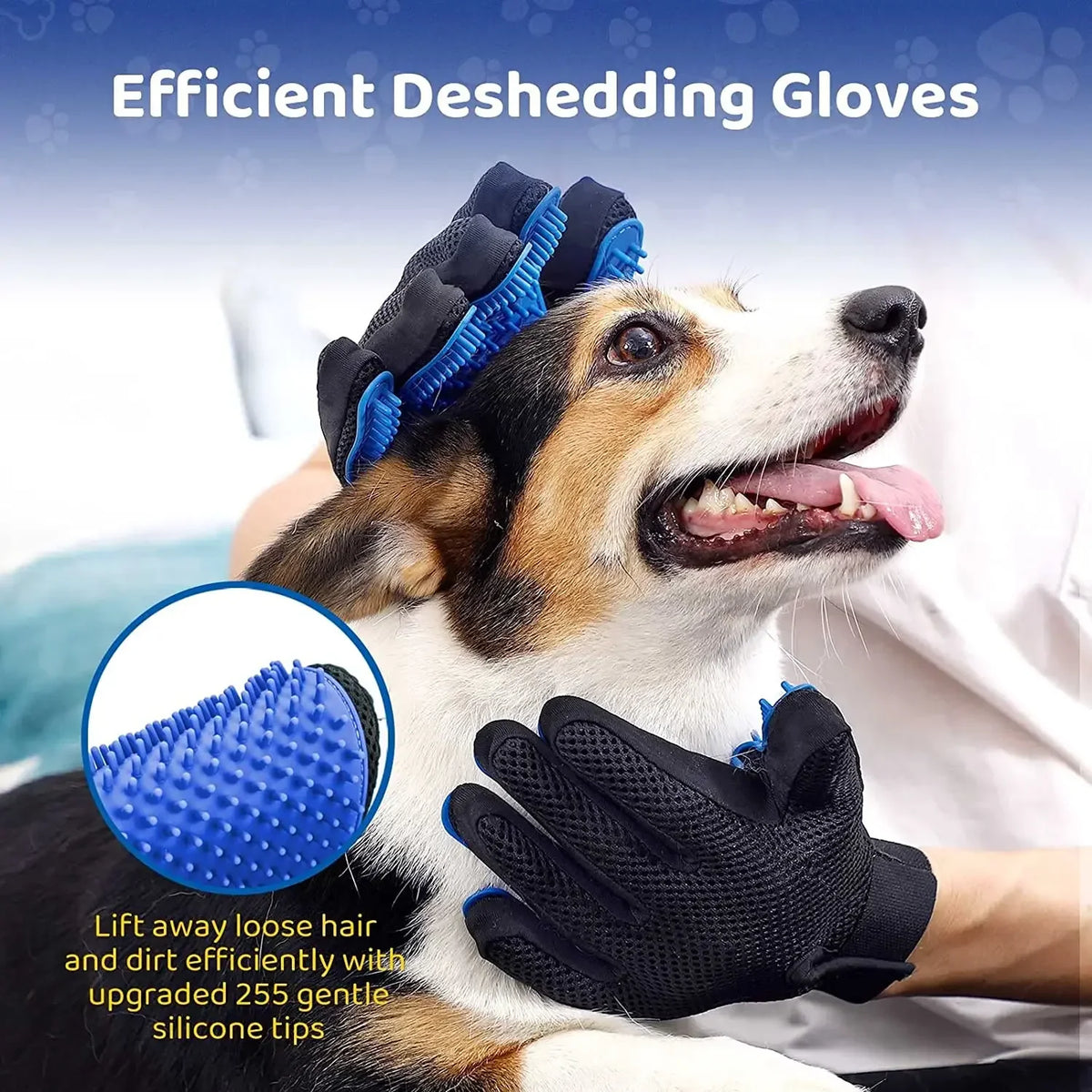 Pet Grooming Glove Gentle Efficient Pet Hair - MyPetDollar.com