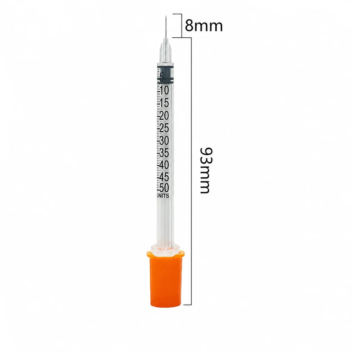 Orange Cap Needle Disposable Syringe 0.5/1ml - MyPetDollar.com