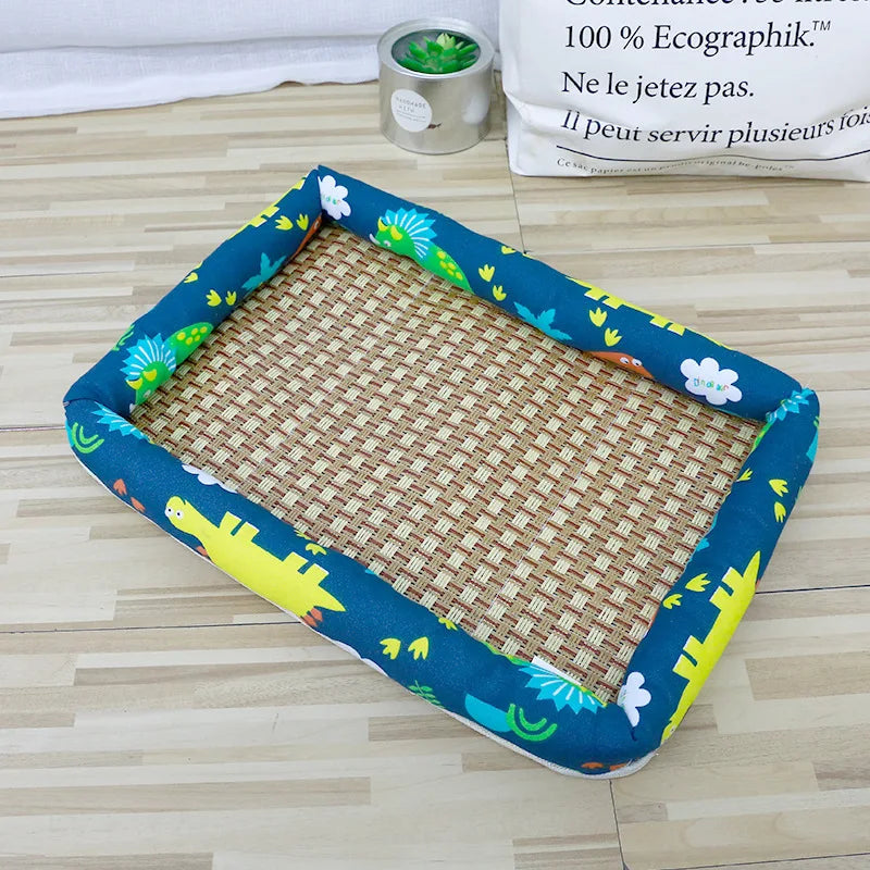Summer Cooling Ice Nest Rattan Pet Bed Dog - MyPetDollar.com
