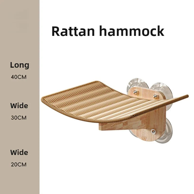 Solid Wood Cat Window Hammock Strong Suction - MyPetDollar.com