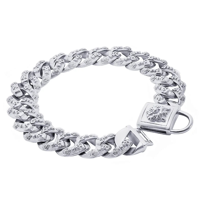 Metal Collar for Large Dog Gold Silver Pet - MyPetDollar.com