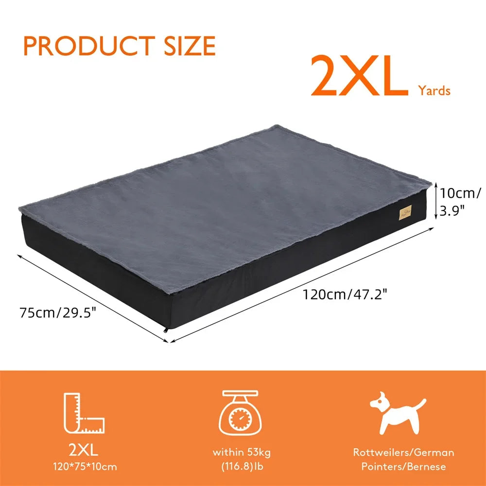 Washable Large Orthopaedic Dog Bed Waterproof Pad – 3 Colors