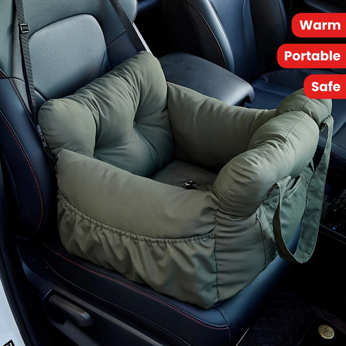 Dog Car Seat with Safety Belt - Non-Slip Pet - MyPetDollar.com