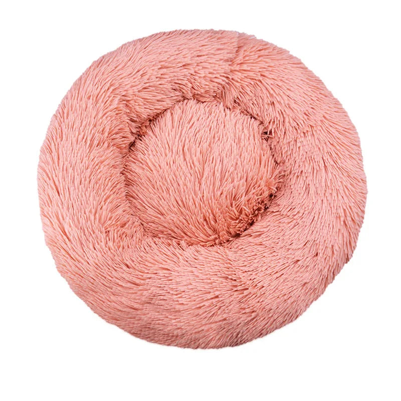 Round Dog Bed Winter Warm Cat Bed Plush - MyPetDollar.com